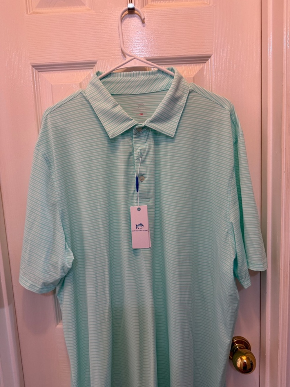 Southern Tide Men's Mint Green Micro-Striped Polo